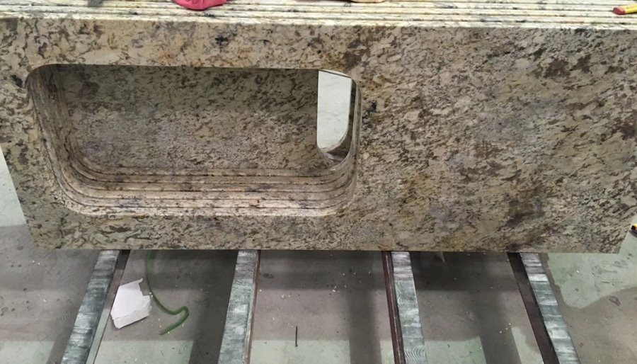 product-900-514 Golden Flower Granite Kitchen Countertop