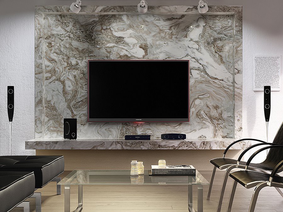 Avalanche White Marble Wall
